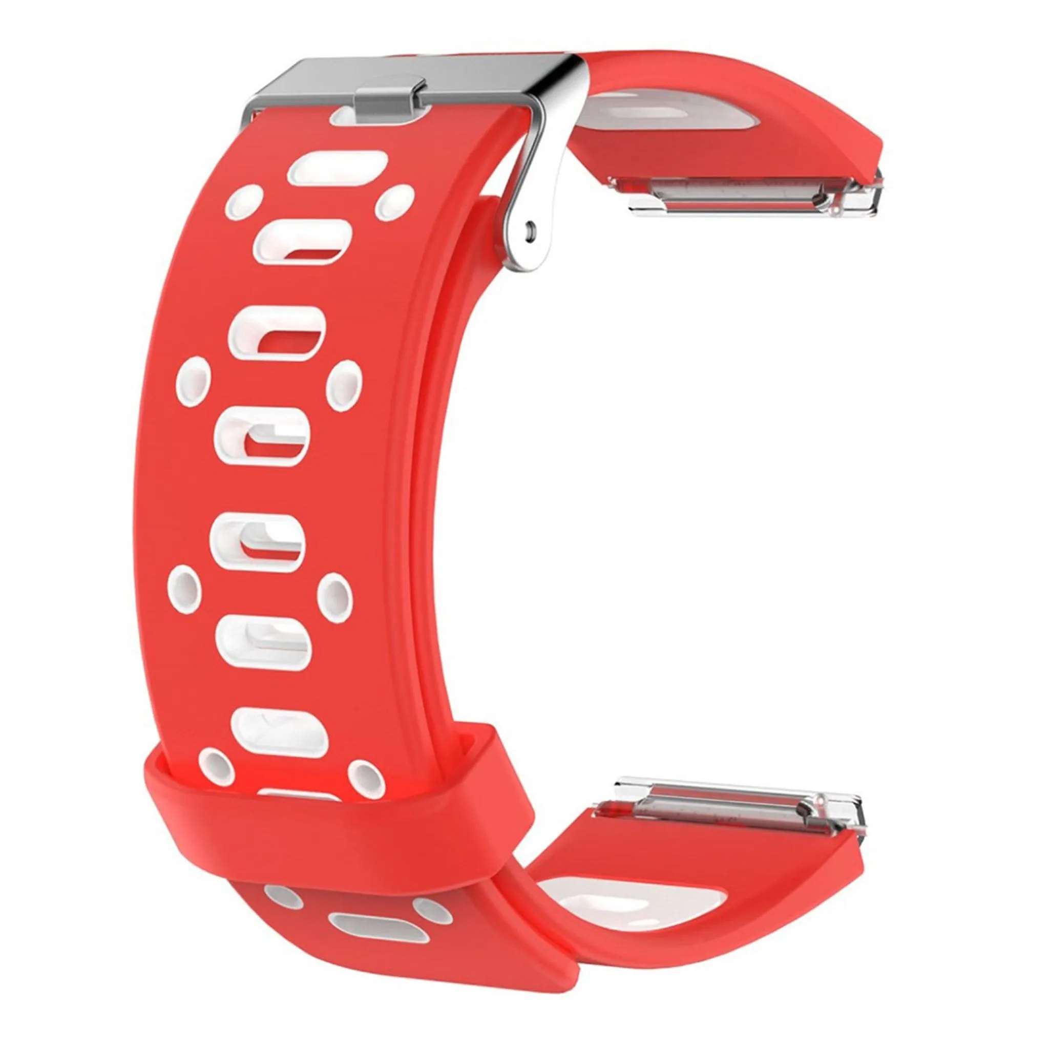 Fitbit Blaze two-color breathable sport silicone watch strap- Red / White