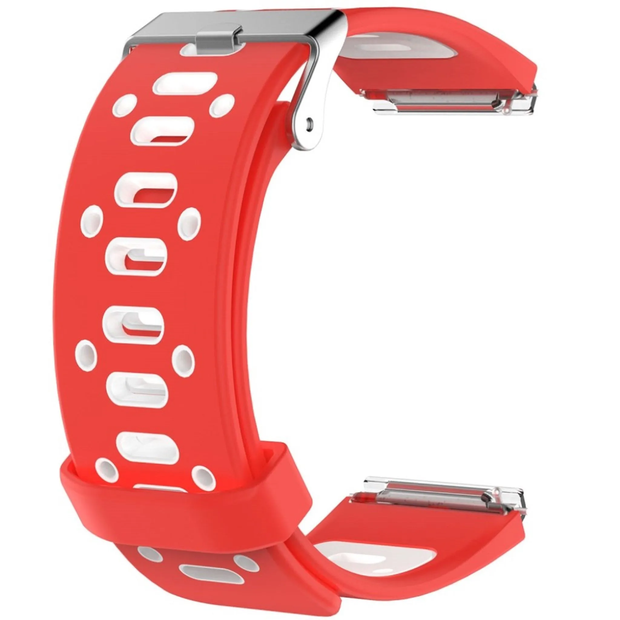 Fitbit Blaze two-color breathable sport silicone watch strap- Red / White