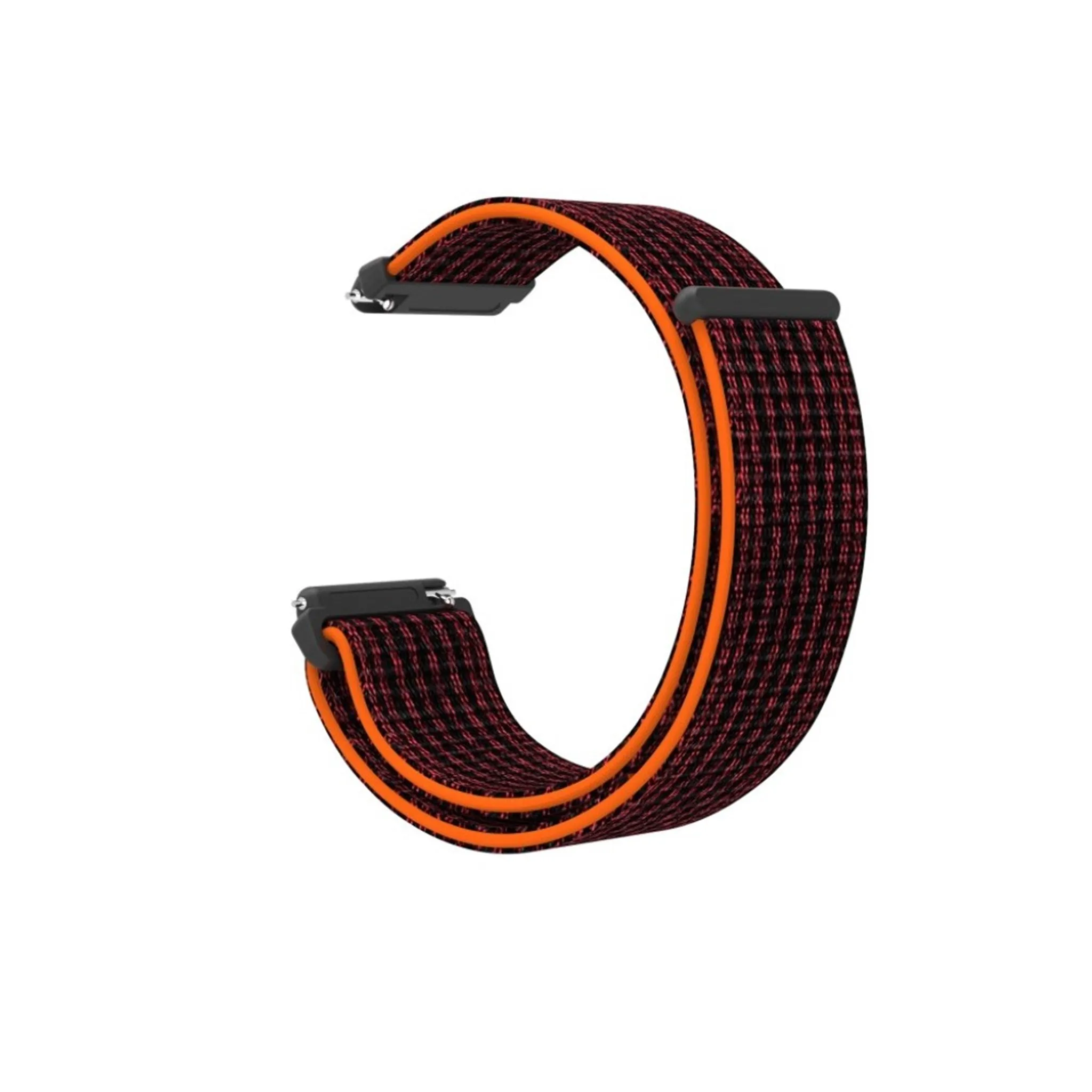 Fitbit Versa velcro closure flexible watchband - Black / Red