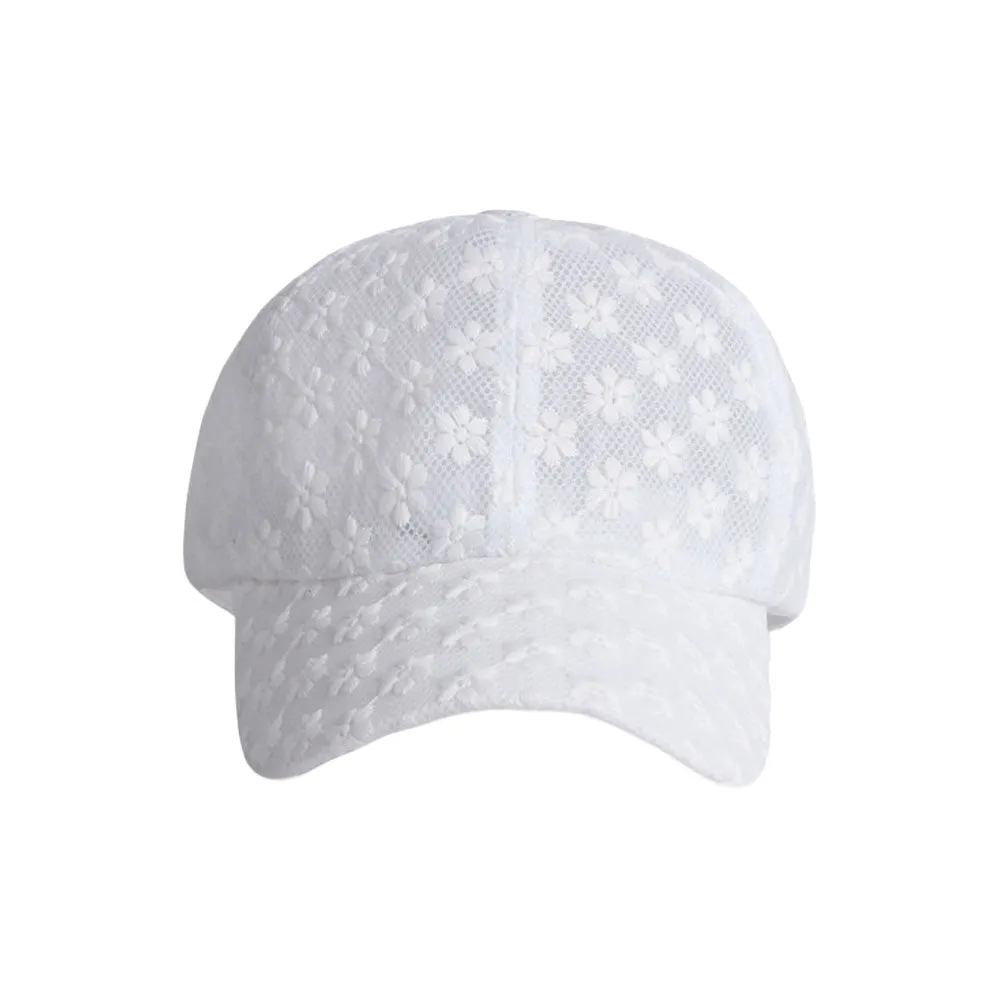 Floral Mesh Baseball Cap Adjustable Golf Dad Hat Sport Trucker Hat YZM0186