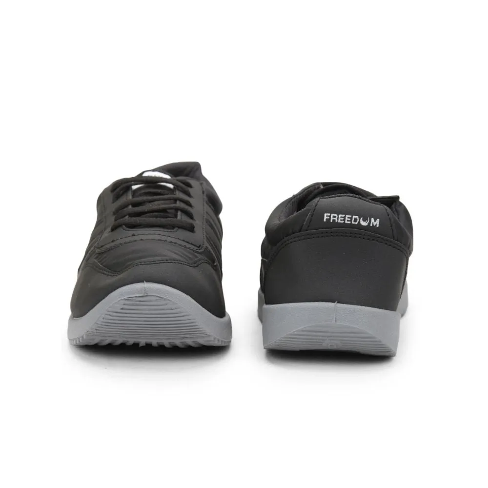 Freedom Casual Black Pt. Lacing Shoes For Men JUMP By Liberty