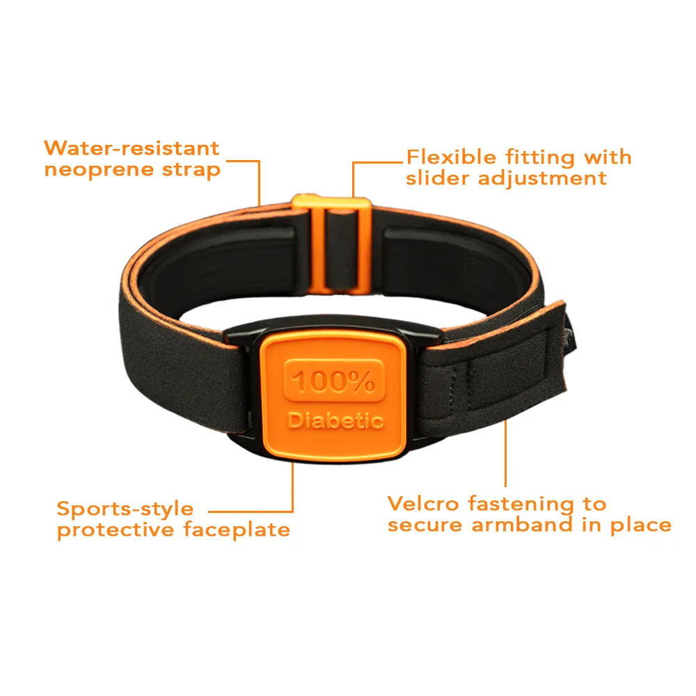 Freestyle Libre 2 CGM Sports & Swim Armband - Orange 100 Libreband