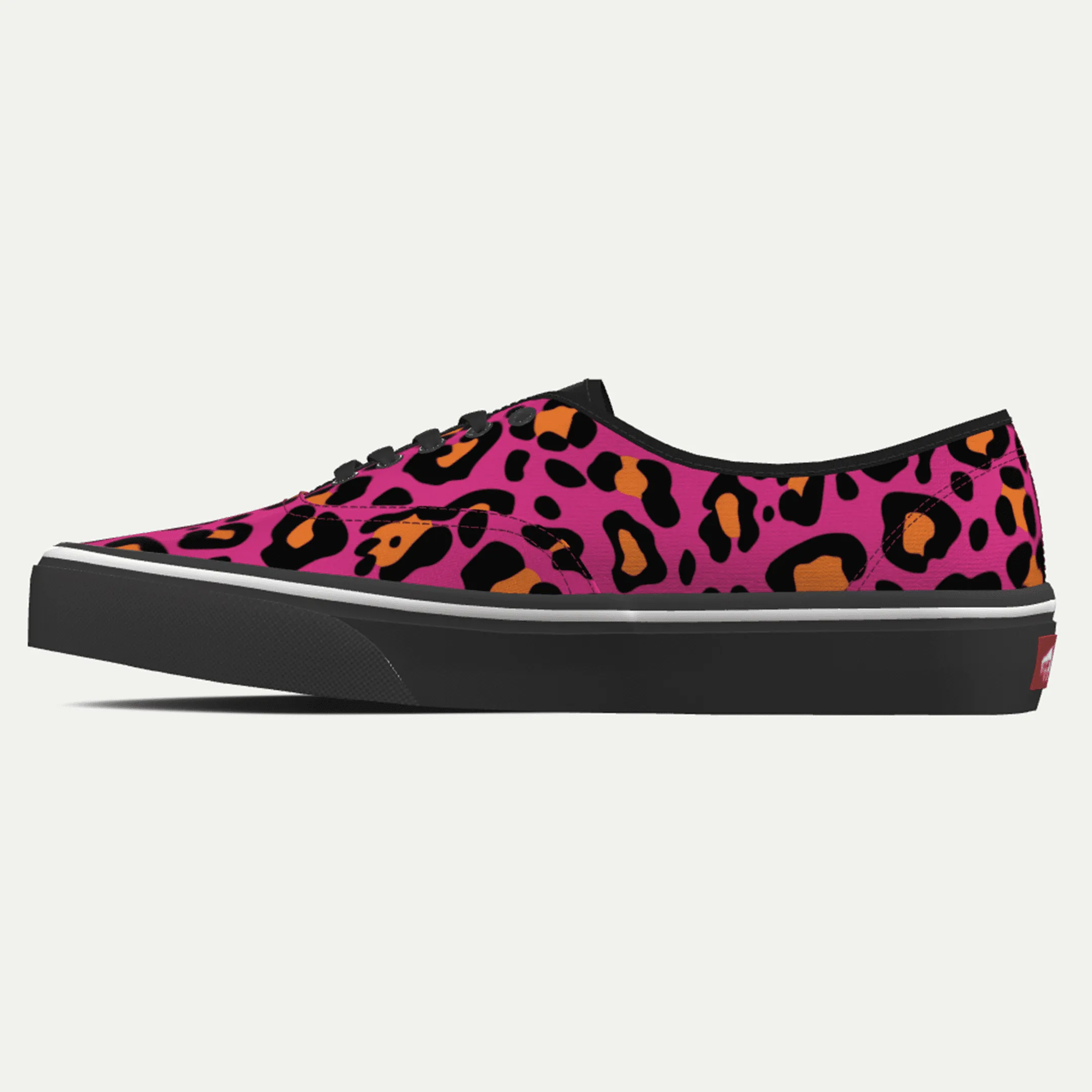 Funky Yeti x Vans Customs Authentic Shoes - Pink Leopard