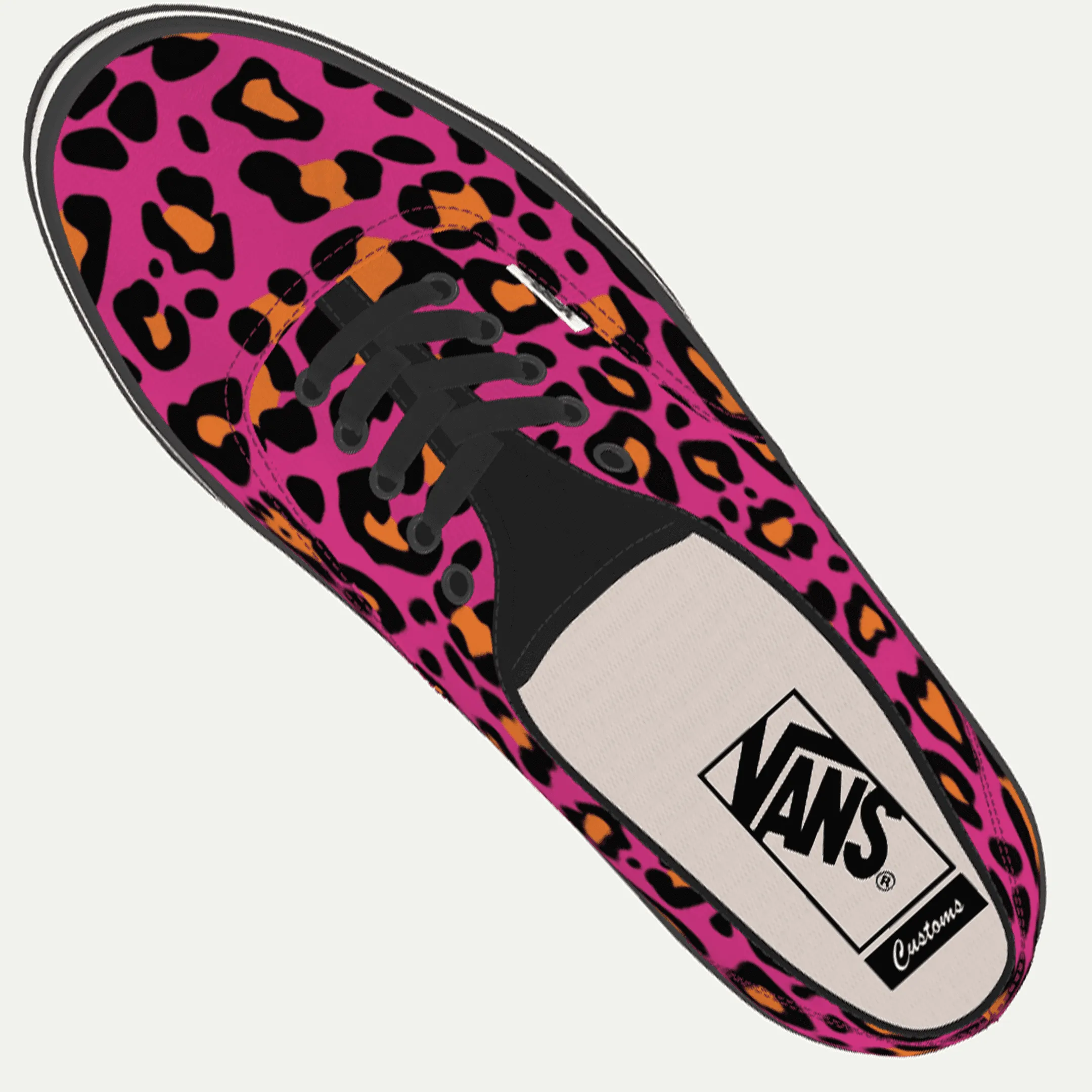 Funky Yeti x Vans Customs Authentic Shoes - Pink Leopard