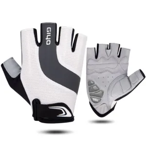 GIYO S-14 Bicycle Half Finger Gloves GEL Shock Absorbing Palm Pad Gloves, Size: S(Gray)