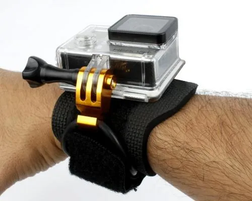 GoPro Wrist Strap Band Mount w/Snap Latch for Hero 3 /4 Camera - Gold