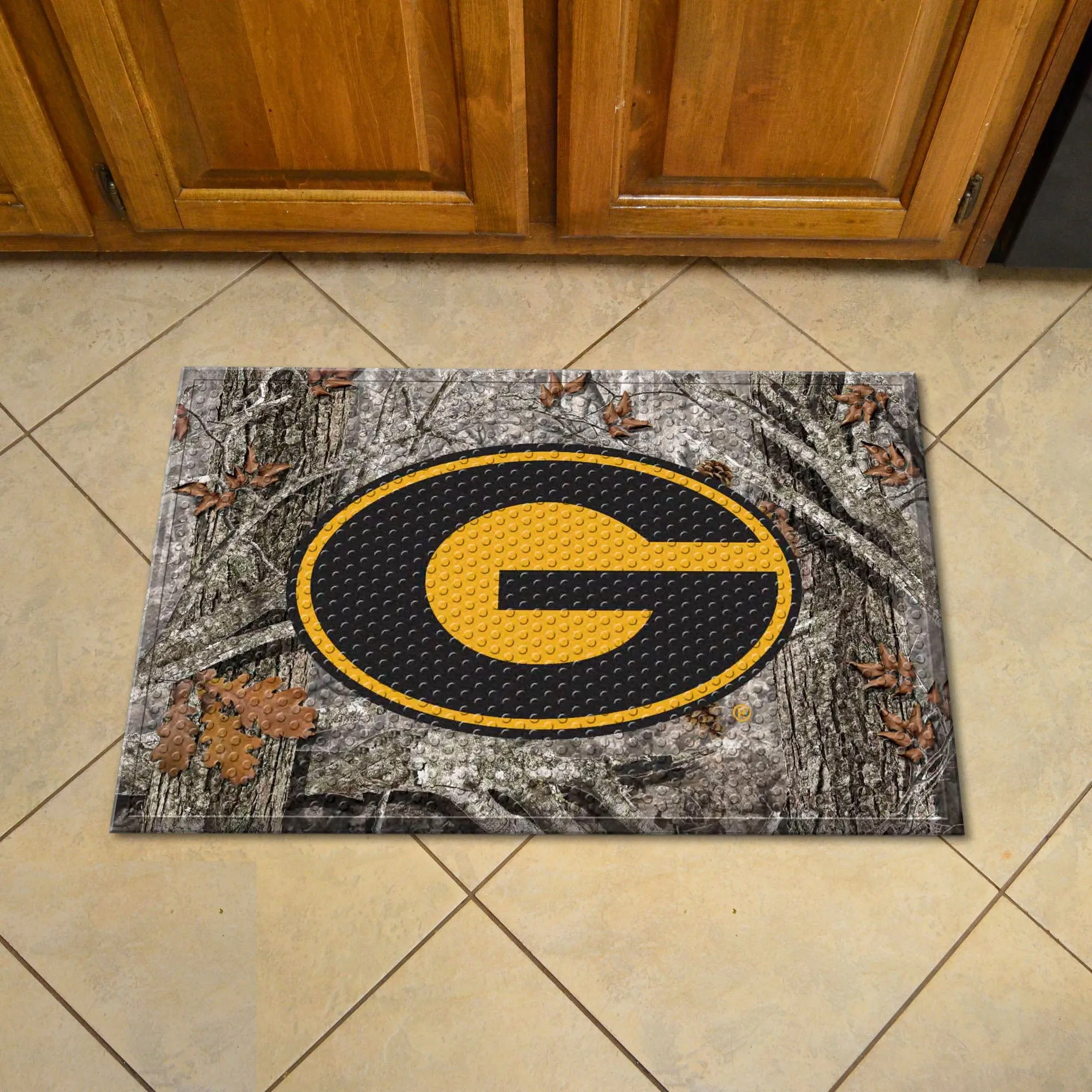 Grambling State Tigers Rubber Scraper Door Mat Camo