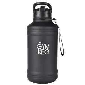 Gym Keg Stainless Steel Water Bottle Black - 74oz / 22l - Leak-Proof, Large