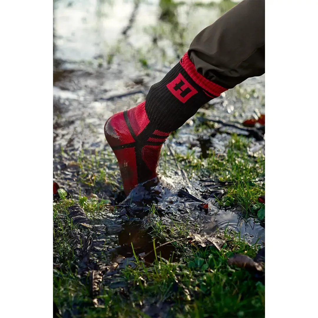 Harkila Waterproof Sock - Red/Black by Harkila