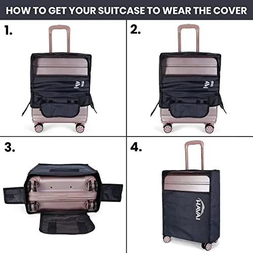 HAVAI Suitcase Storage Protector - Store your suitcase Safely (26 Inch), Navy Blue, Pack of 1