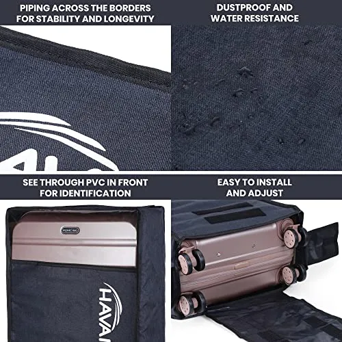 HAVAI Suitcase Storage Protector - Store your suitcase Safely (26 Inch), Navy Blue, Pack of 1