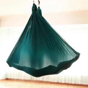 Household Handstand Elastic Stretching Rope Aerial Yoga Hammock Set(Dark Green)