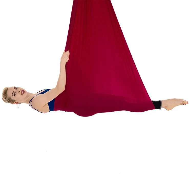 Household Handstand Elastic Stretching Rope Aerial Yoga Hammock Set(Wine Red)