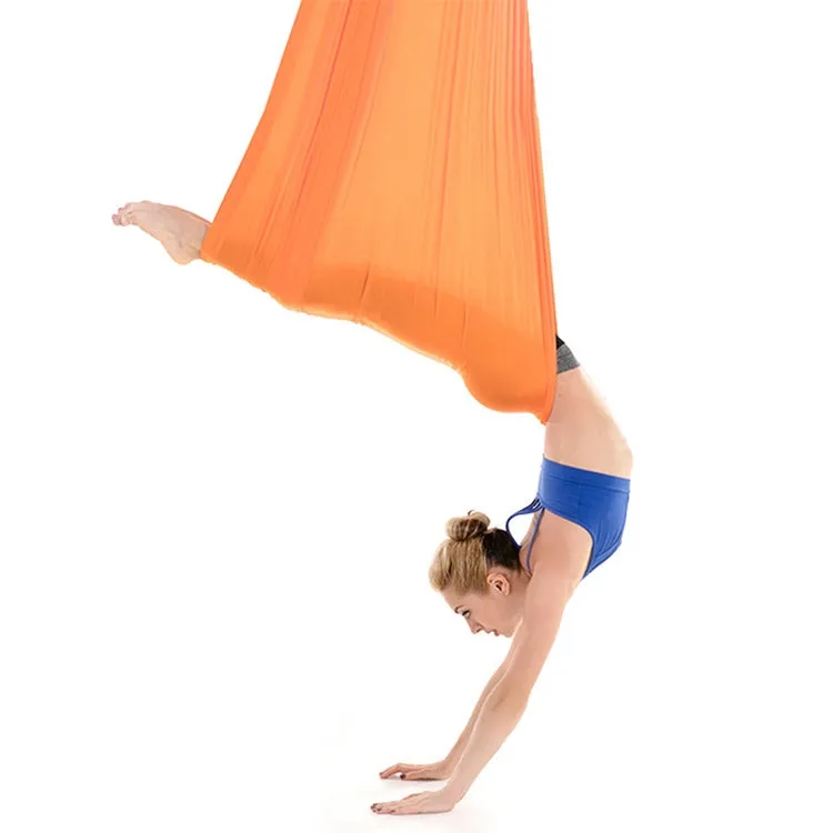 Indoor Anti-gravity Yoga Knot-free Aerial Yoga Hammock with Buckle / Extension Strap, Size: 400x280cm(Gold)