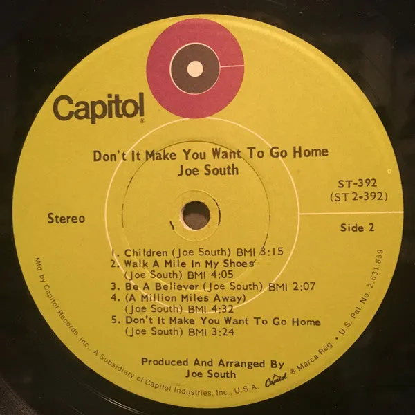 Joe South - Don't It Make You Want To Go Home (LP, Album, Win) (NM or M-)