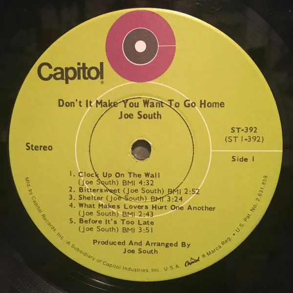 Joe South - Don't It Make You Want To Go Home (LP, Album, Win) (NM or M-)