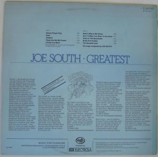 Joe South - Joe South Greatest (LP, Comp, RE) (VG )