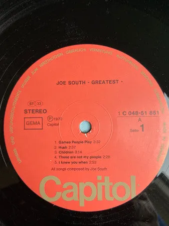 Joe South - Joe South Greatest (LP, Comp, RE) (VG )