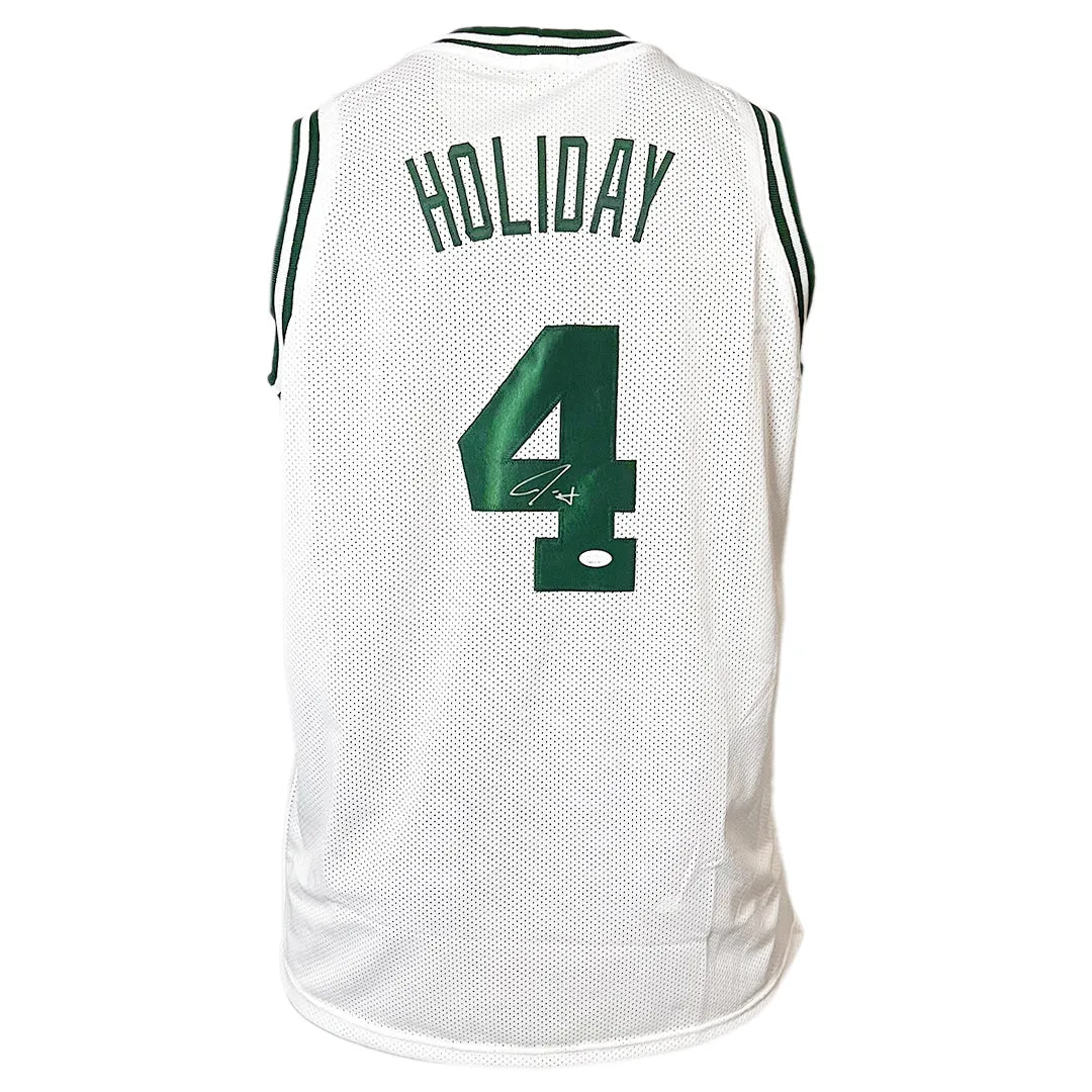 Jrue Holiday Signed Boston White Basketball Jersey (JSA)