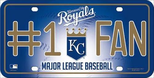 Kansas City Royals Fan MLB Embossed Metal License Plate