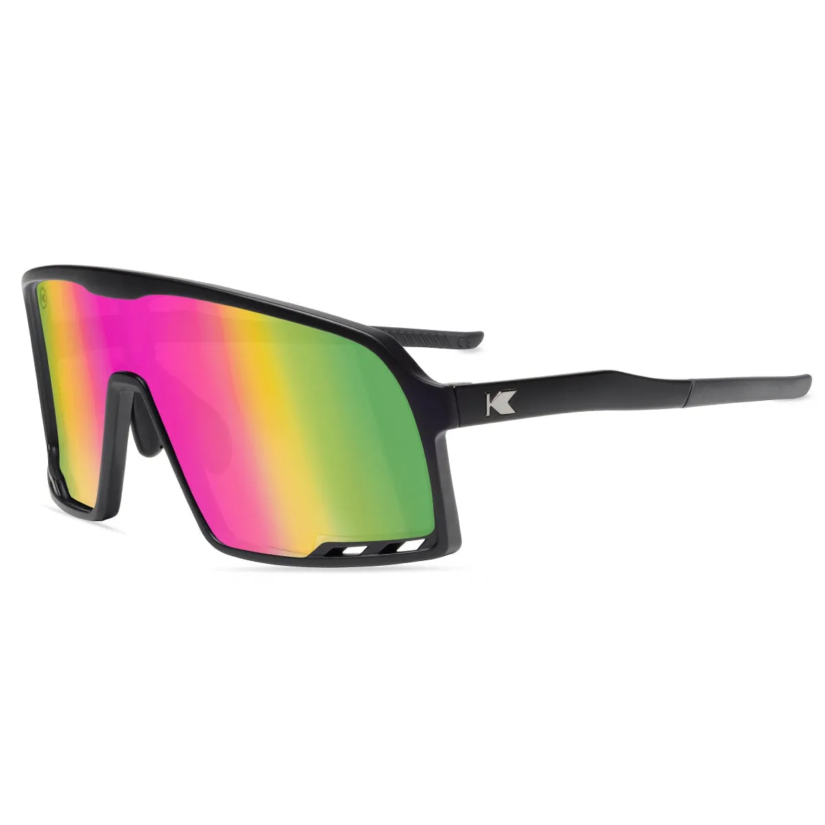 Knockaround Campeones Sunglasses - Rainbow on Black