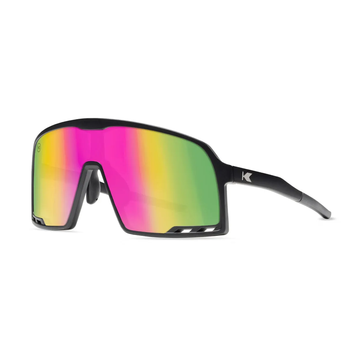 Knockaround Campeones Sunglasses - Rainbow on Black