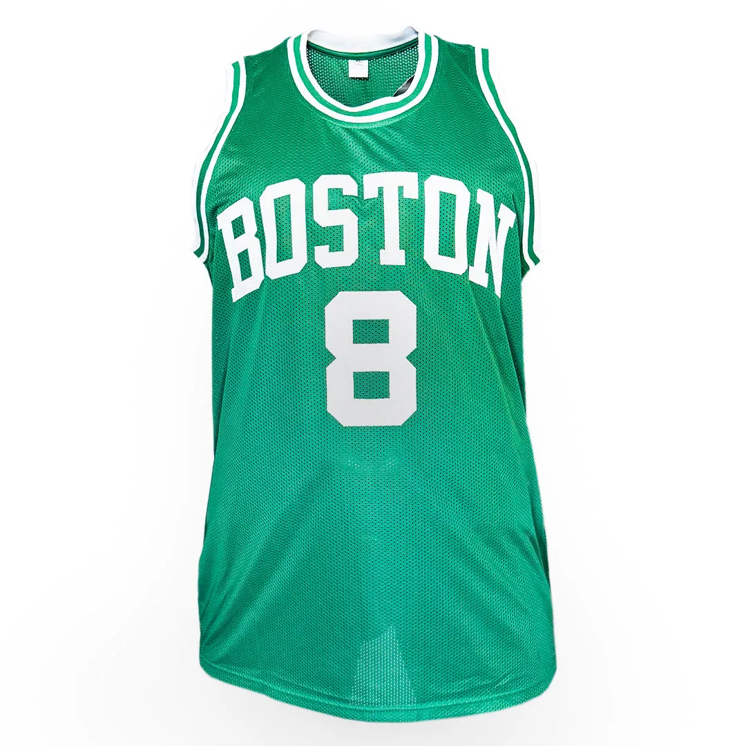 Kristaps Porzingis Signed Boston Green Boston Front Basketball Jersey (Beckett)