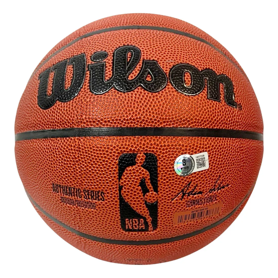 Kristaps Porzingis Signed Wilson Authentic Series Basketball (Beckett)