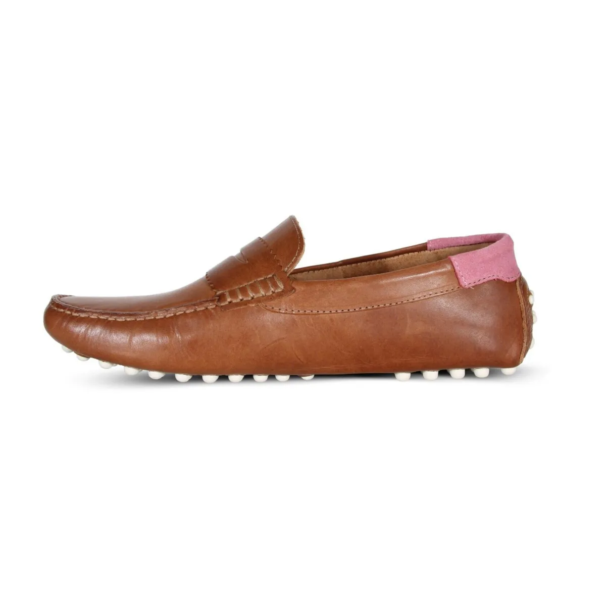 LACOSTE 7-45CMA0032F57 CONCOURS 123 MN'S (Medium) Tan/Off White Leather Lifestyle Loafers