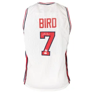 Larry Bird Signed Team USA White Basketball Jersey (JSA)