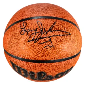 Larry Johnson Signed NBA Wilson Authentic Series Basketball (JSA)