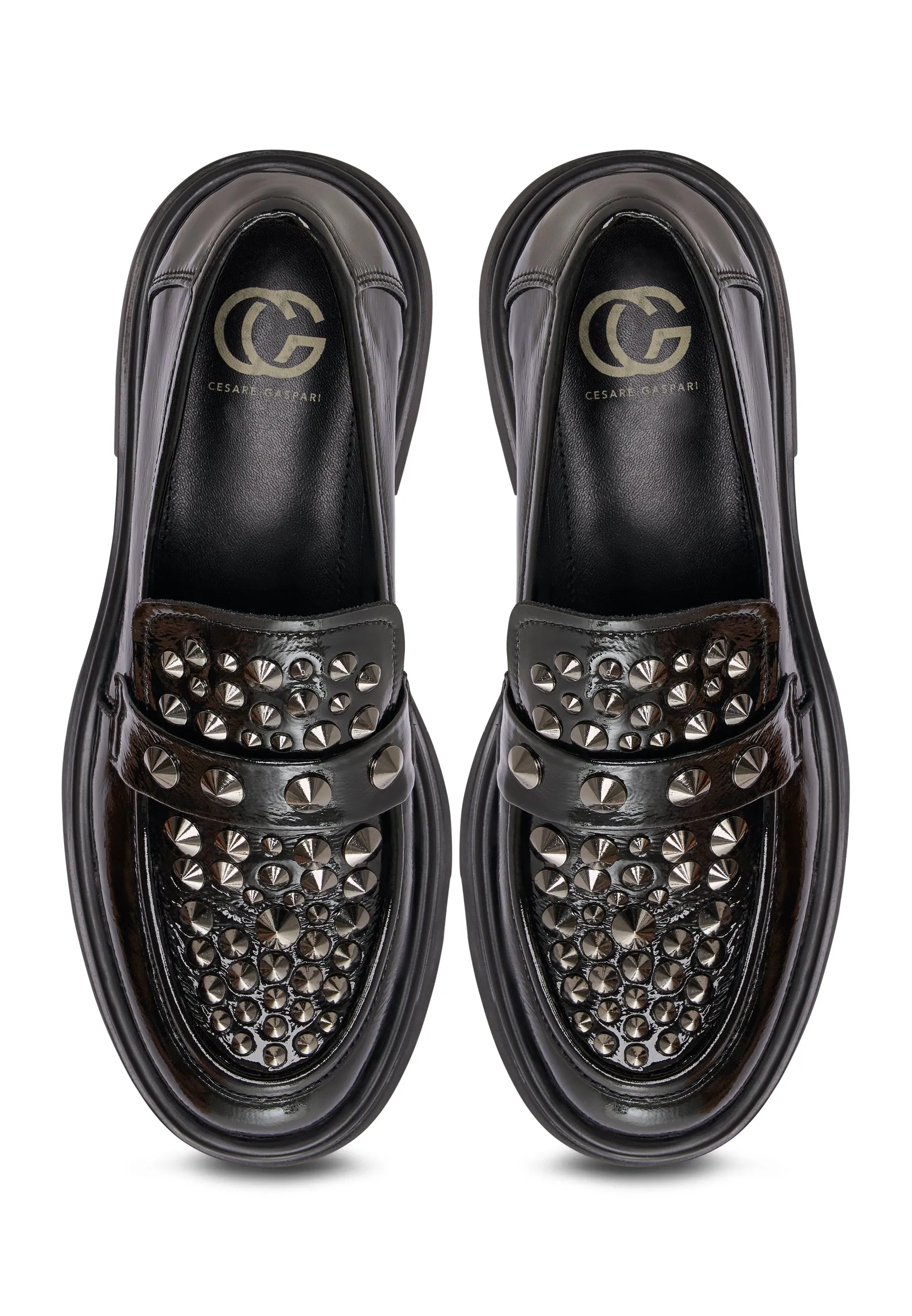 Leather Loafers Rockstar - Black