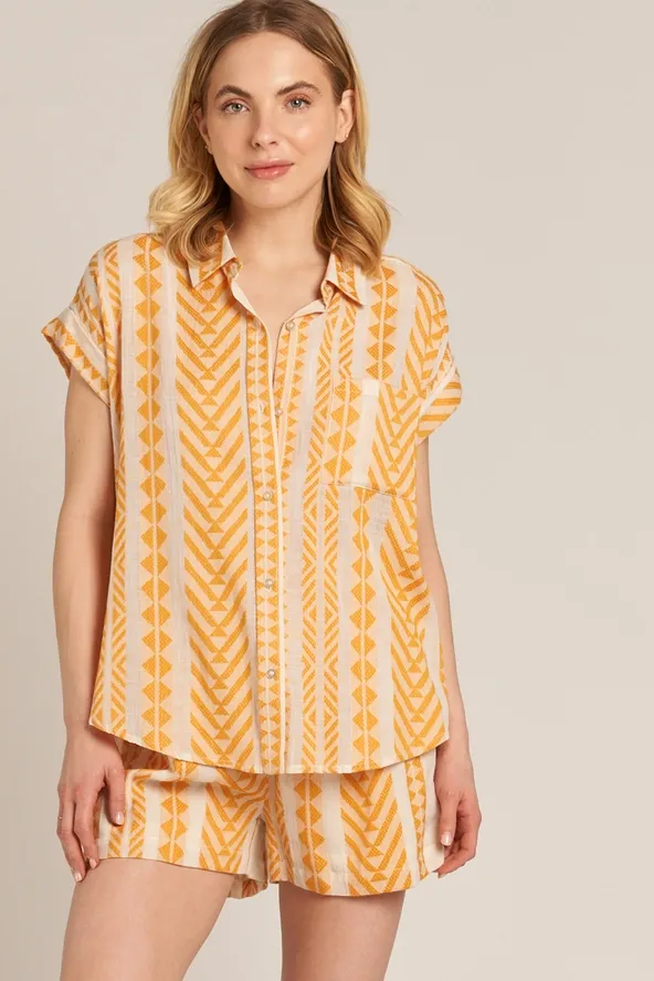 Lemon Drop Embroidered Shirt