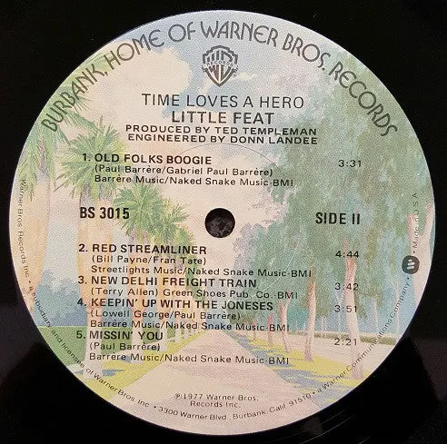 Little Feat - Time Loves A Hero (LP, Album, Jac) (VG )