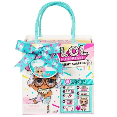 L.O.L. Surprise! Present Surprise Exclusive 5pk with 5 Collectible Dolls, 40 Surprises, Gift Box Packaging