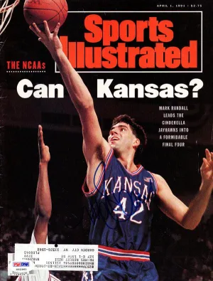 Mark Randall Autographed Sports Illustrated Magazine Kansas Jayhawks PSA/DNA #X62961