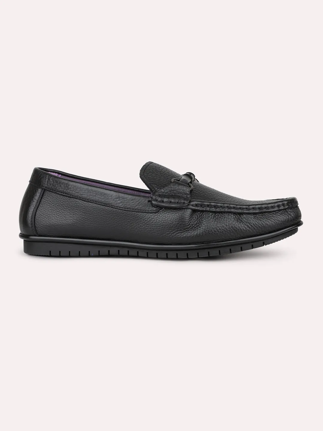 Mens Black Solid Round Toe Casual Shoes