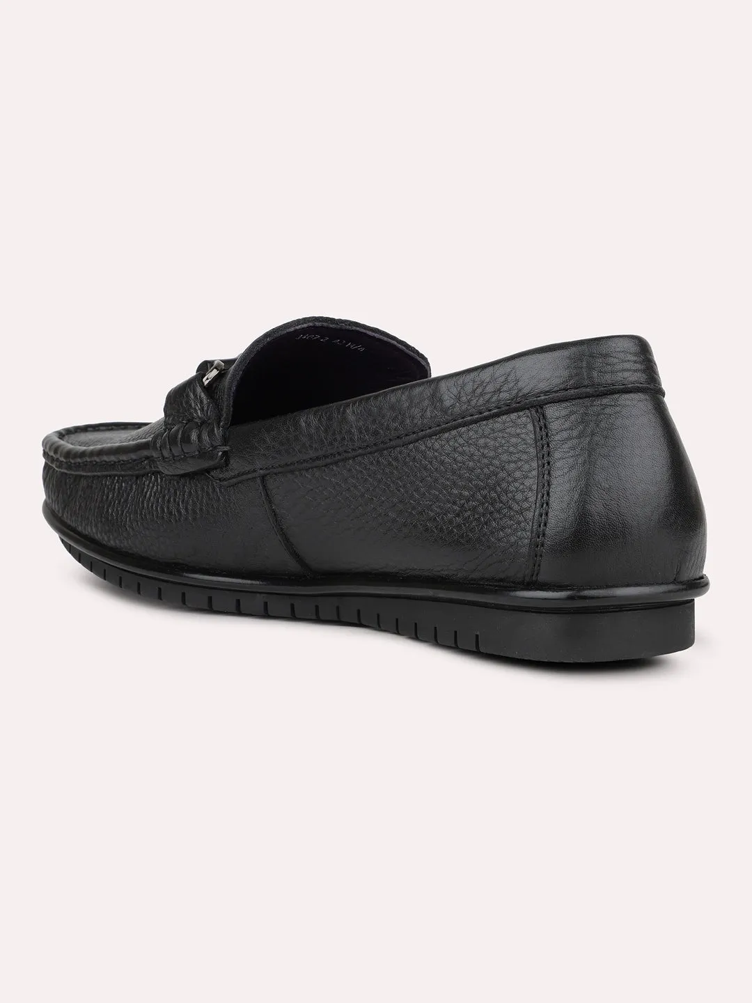 Mens Black Solid Round Toe Casual Shoes