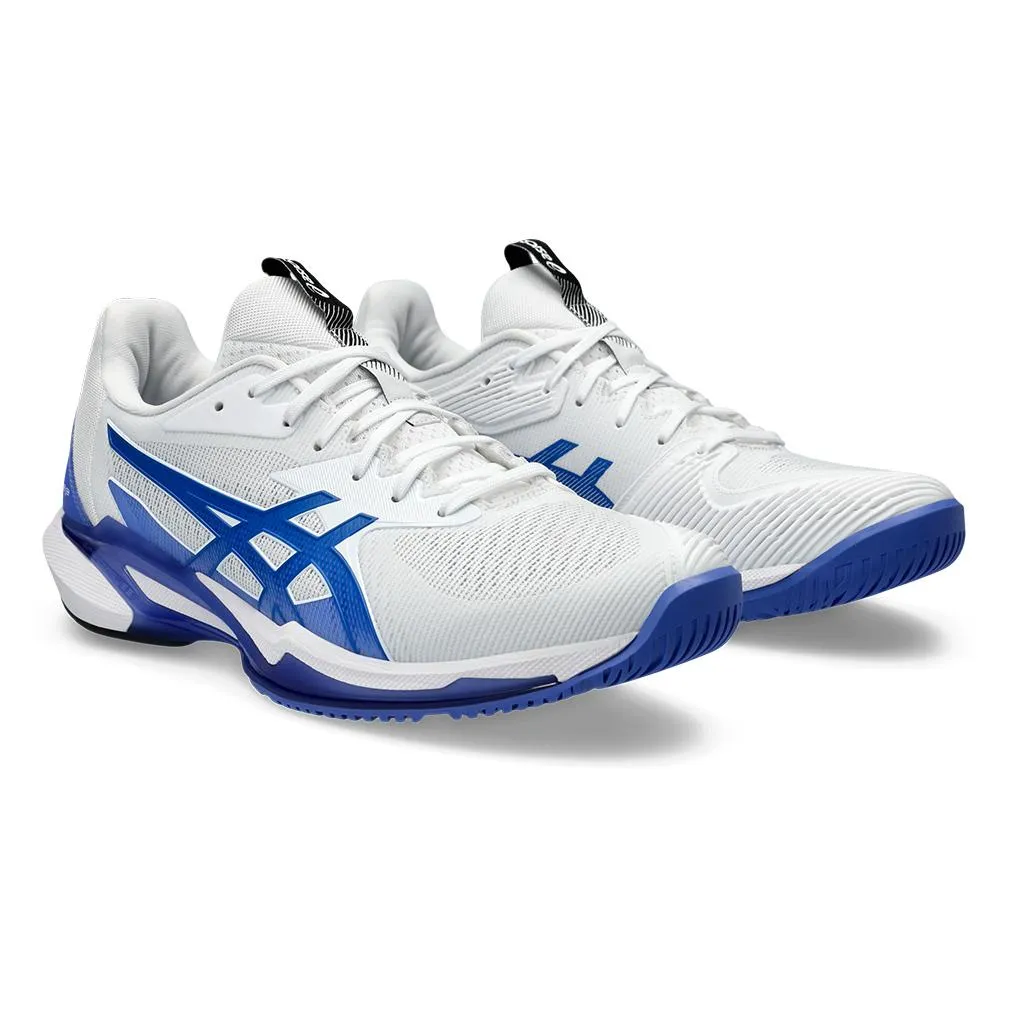 Men`s Solution Speed FF 3 Tennis Shoes White and Tuna Blue