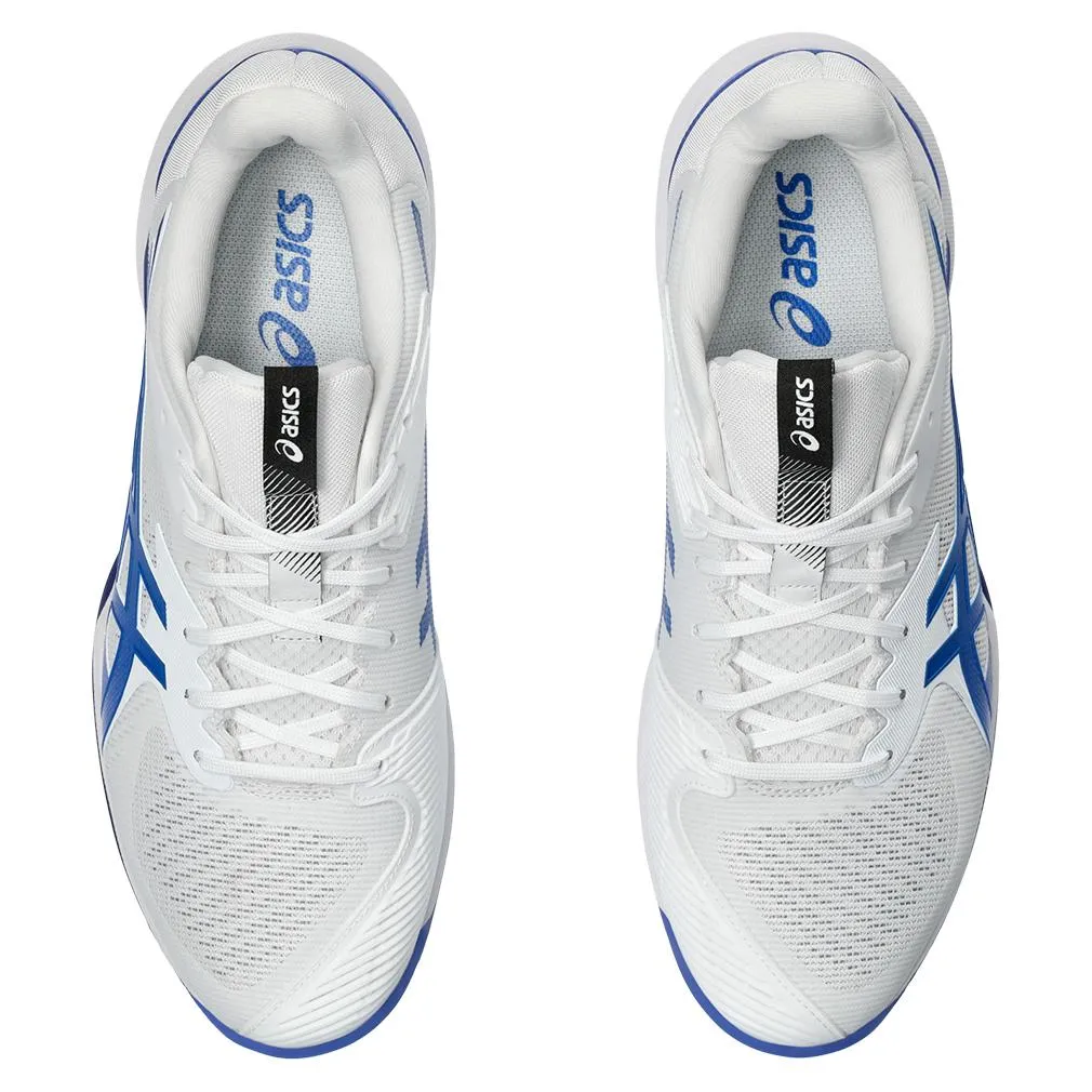 Men`s Solution Speed FF 3 Tennis Shoes White and Tuna Blue