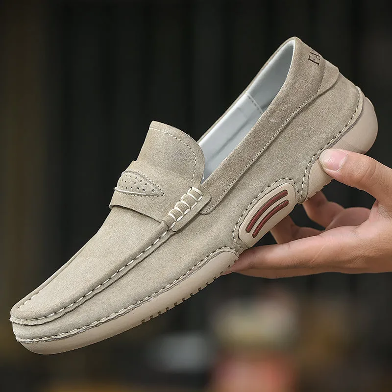 Middle Strip Suede Slip-On Shoes