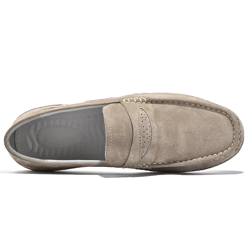 Middle Strip Suede Slip-On Shoes