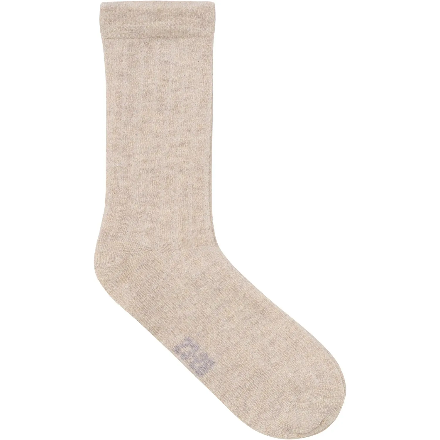 Minymo Silver Mink Melange Wool Socks Rib 3-pak