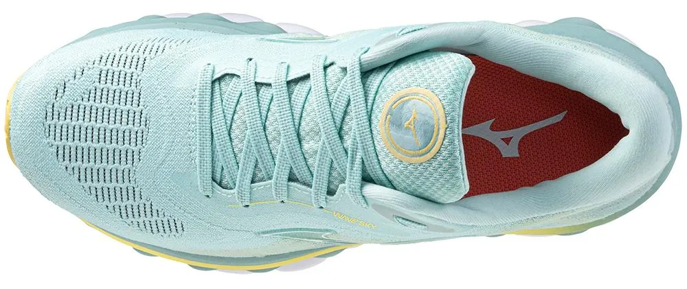 Mizuno Women's Wave Sky 7 - Eggshell Blue/White