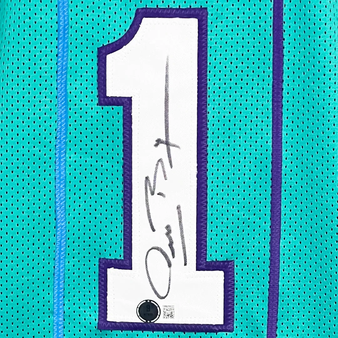 Muggsy Bogues Signed Charlotte Teal Basketball Jersey (Beckett)