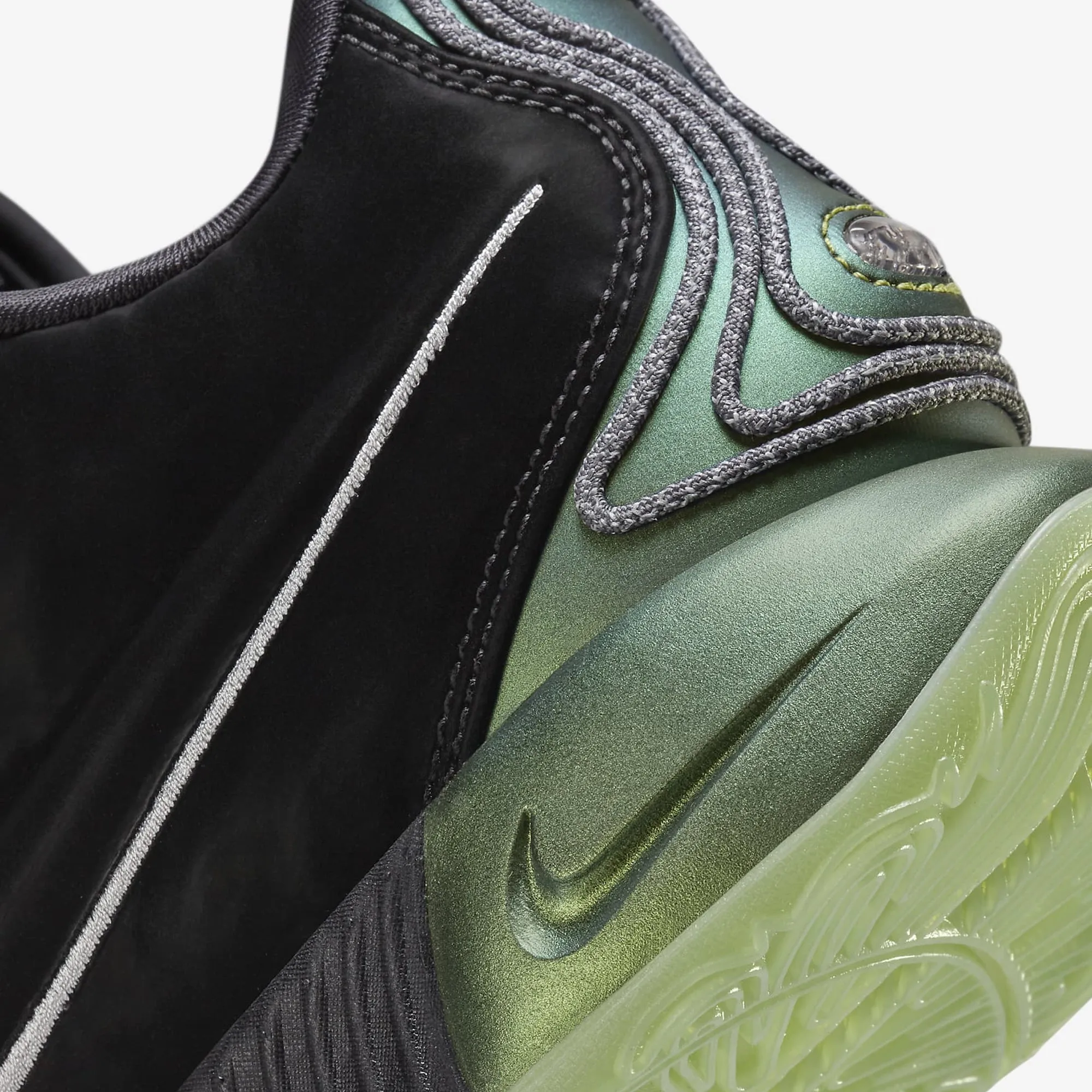 Nike | LEBRON XXI "TAHITIAN" EP  { BLACK/MTLC PEWTER-IRON GREY-OIL GREEN