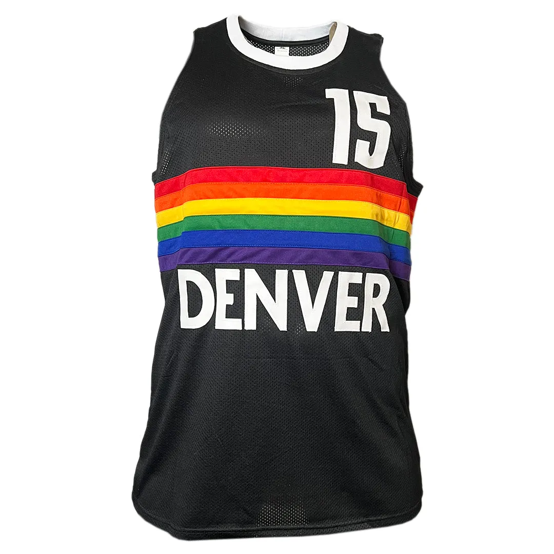 Nikola Jokic Signed Denver Black Throwback Basketball Jersey (JSA)