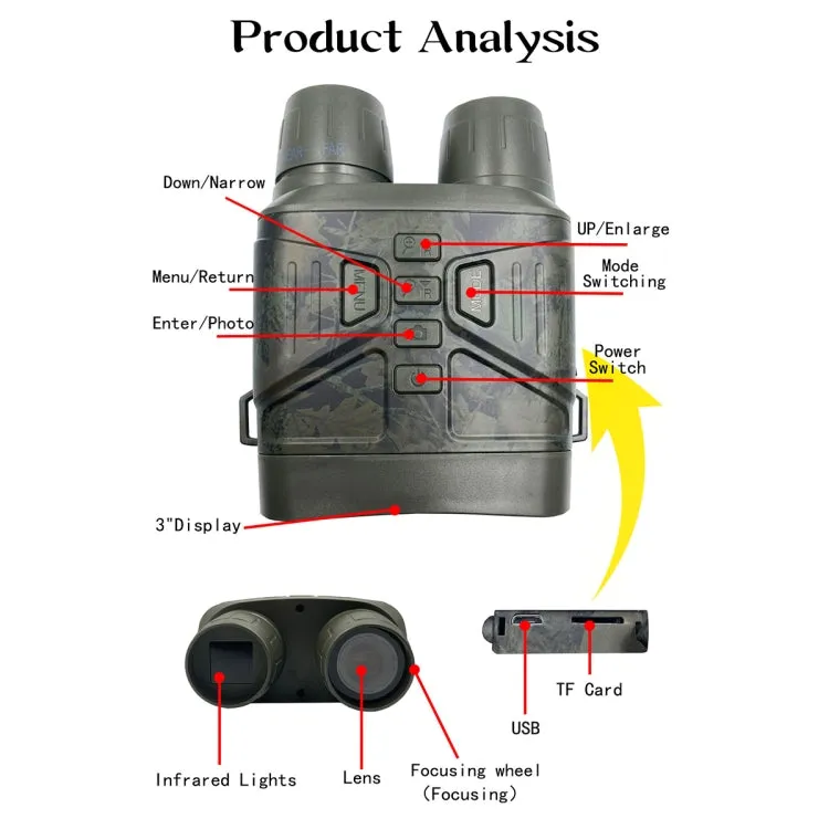 NV4000C Outdoor Hunting 4K HD Binocular Digital Night Vision(Camouflage)