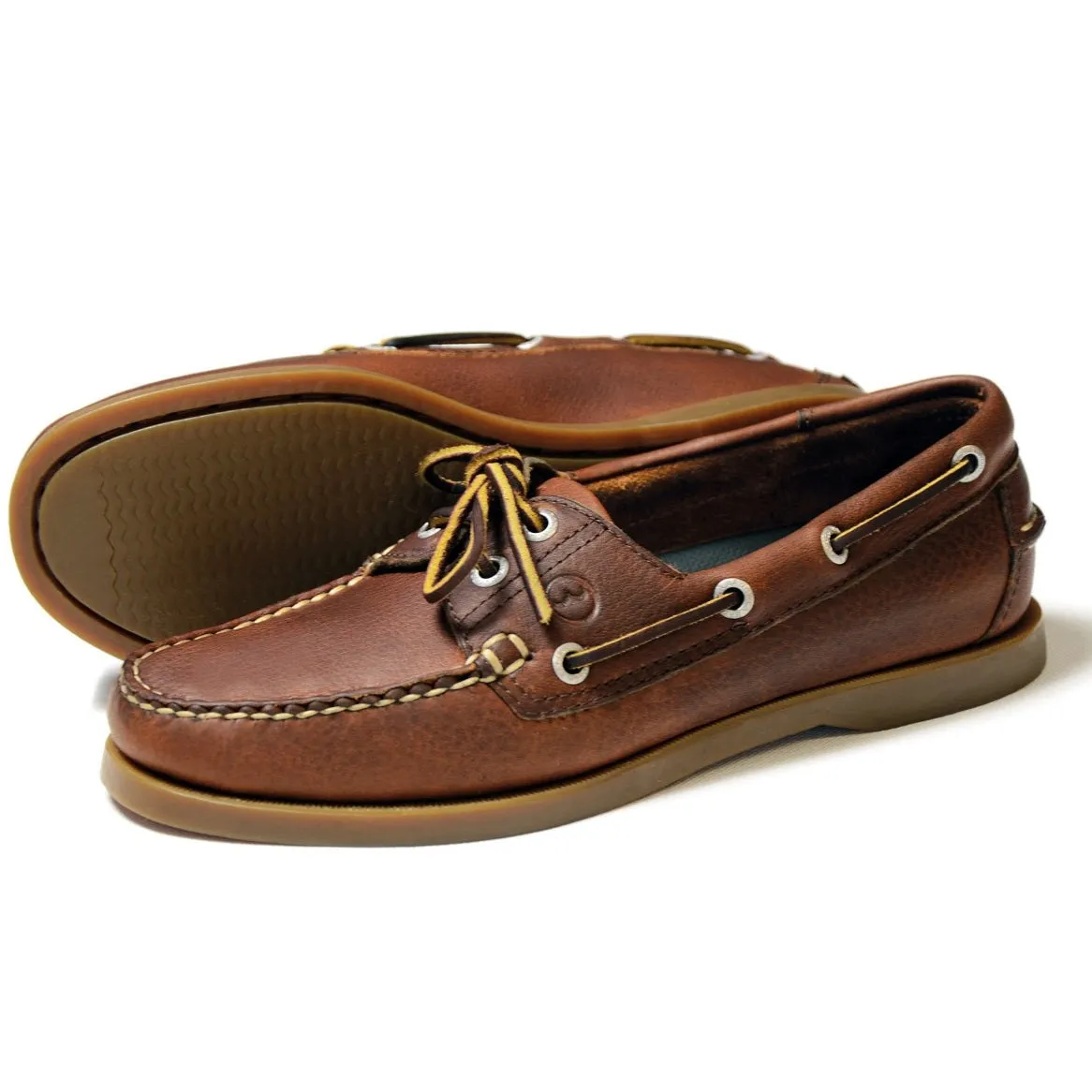 ORCA BAY Ladies Creek Leather Deck Shoes - Havana