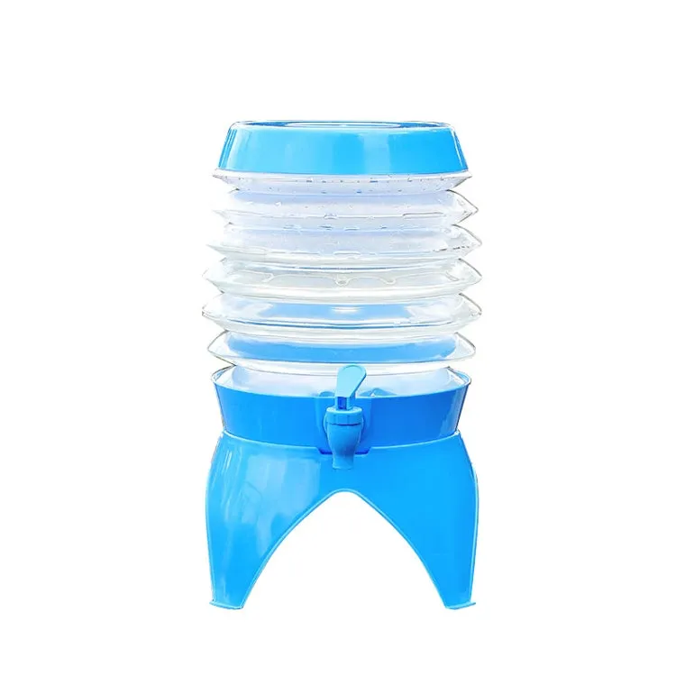 Outdoor Camping Portable Car Retractable Folding Bucket With Faucet, Capacity: 5.5L